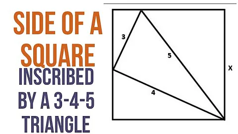 GEOMETRY PROBLEM 17- SIDE OF A SQUARE INSCRIBED BY A 3-4-5 TRIANGLE