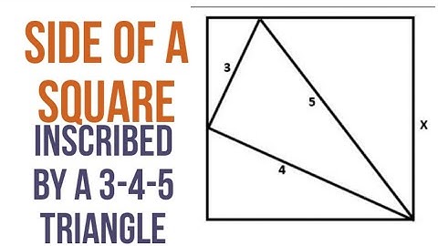 GEOMETRY PROBLEM 17- SIDE OF A SQUARE INSCRIBED BY A 3-4-5 TRIANGLE