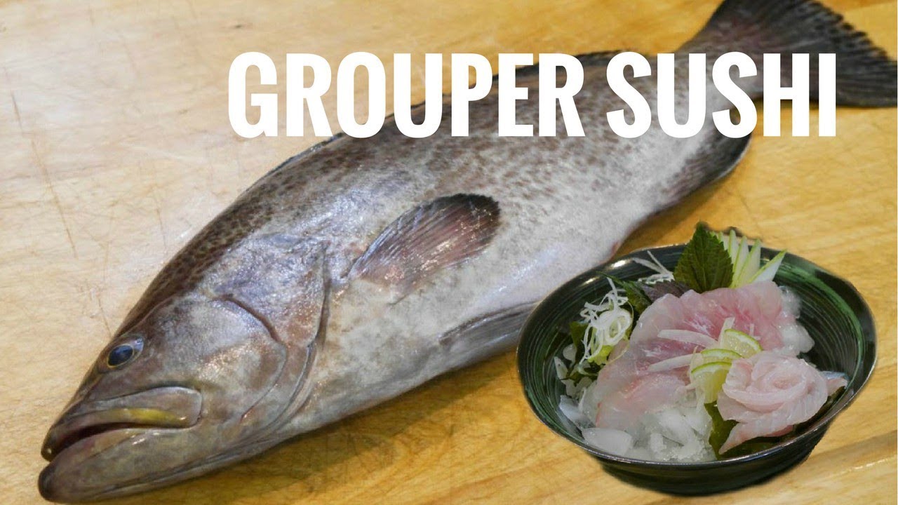How to Make Grouper Sushi & Sashimi (Scamp) | (石斑鱼寿司) | Native Sushi