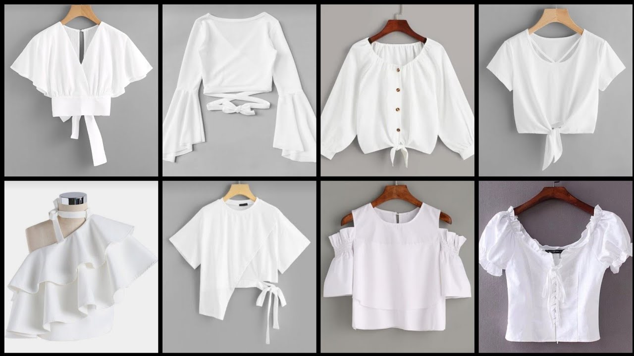 Latest White CropTop Designs//White Top Designs//Blouse Designs//Blouse ...