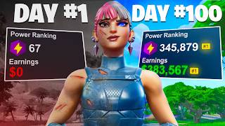 100 Day Competitive Fortnite Progression (Noob To Pro)