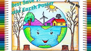 Best Environment Day Poster Drawing Ideas | Easy Earth Day Drawing ideas 2024 | Creative Posters