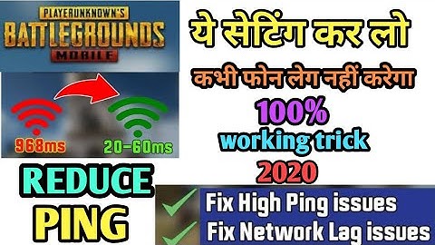 Fix High Ping problem in pubg mobile l how to solve Lag problem in pubg lite 2020