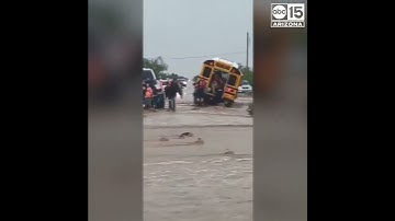 39 students, two drivers rescued from school bus outside Tucson in flood water