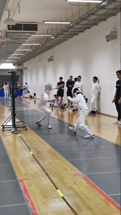 Yang Zhixing, 9 years old, in action in 2018 U14 Singapore Fencing Minime.
