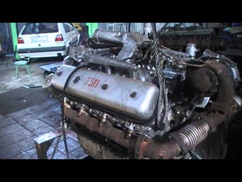 Заводим ЯМЗ-7511 после капитального ремонта (камера JVC)