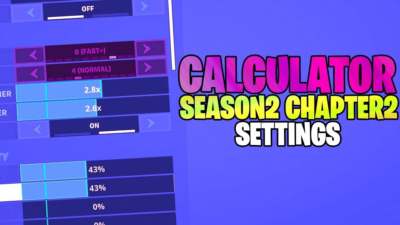 Calculator Fortnite Settings YouTube