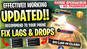 Updated Config Fix Lags & Fix Frame Drops In Mobile Legends | Config Ml Anti Lag - Patch SpongeBob