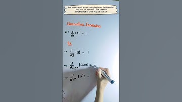Derivatives formulas #shorts #tricks #maths #youtubeshorts #bsc #bs #msc #ms #PhD