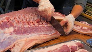 Amazing Pork Cutting Skills, Homemade Sausage! / 驚人的刀功！豬肉分切技能, 夜市香腸達人! - Taiwanese Street Food