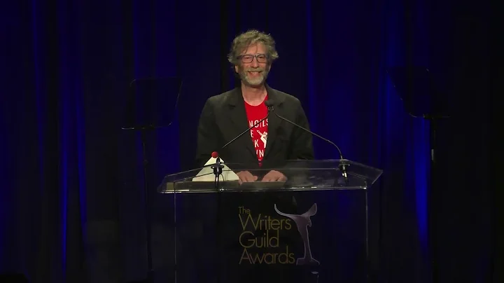 Neil Gaiman presents the 2024 WGA Award for Drama Series to the writers of Succession