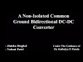 Non isolated Bidirectional DC-DC Converter | Buck Boost | DC converter | PDEU | 2025