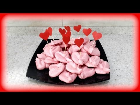 Видео рецепт Меренги-сердечки с цедрой