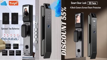 3D Face Recognition Unlock Digital Door Lock With Camera FIngerprint Password Unlock Keyless Lock