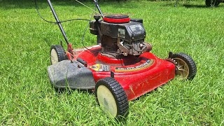 Vintage 1997 4.5hp Murray pushmower First Start
