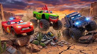 BeamNg Master McQueen: The Ultimate 3D Horror Zombie Nightmare - Giant Monster Chase - BeamNG.drive