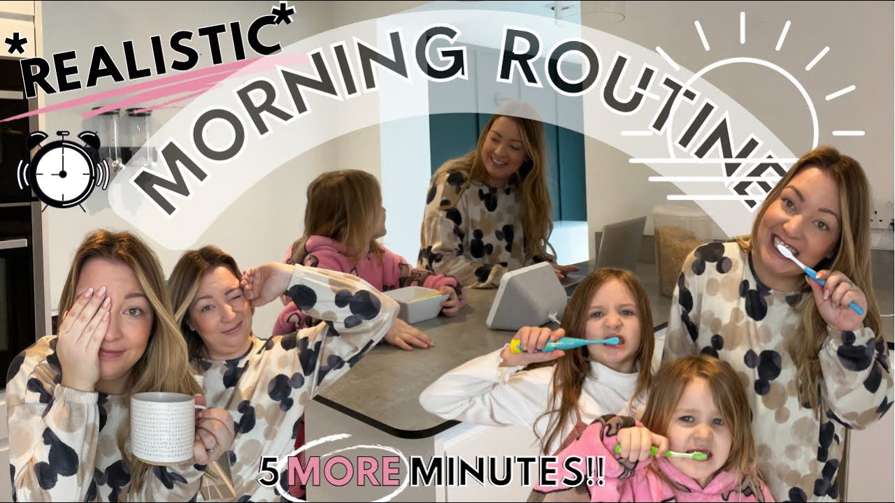 A REAL MUM/MOM MORNING ROUTINE | 5 minute make up, running late, RAW, REAL & HONEST VLOG