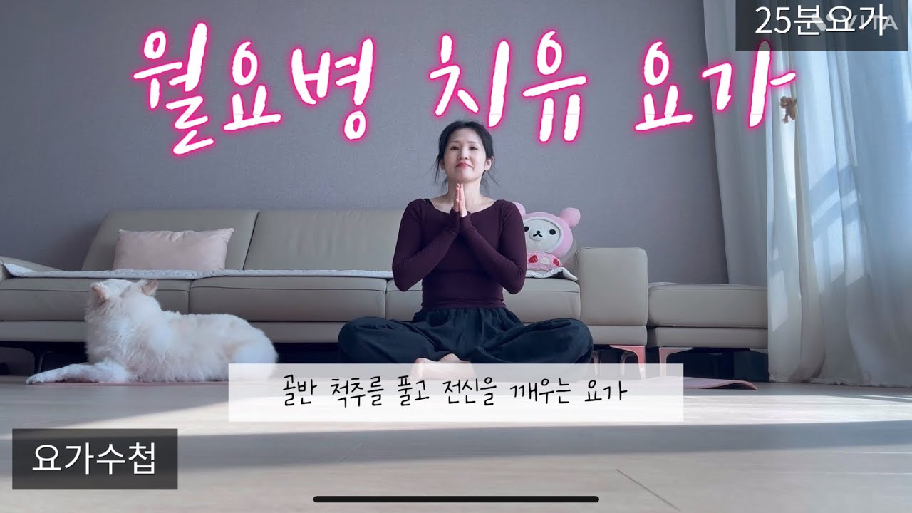 25분/월요병치유요가/골반척추풀며 전신순환요가