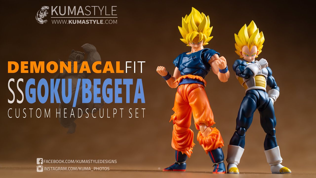 Demoniacal Fit Gugeta Dragon Ball Custom head sculpt F 1/12 Figure 6'' SHF