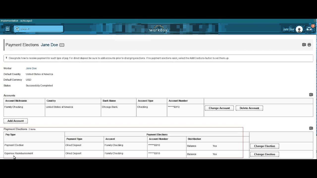 Workday@UChicago - Enrolling in and Updating Payment Elections - YouTube