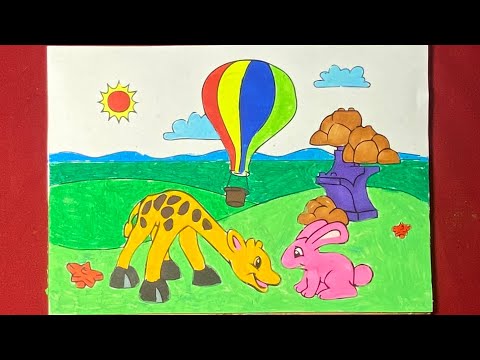 Video Sáng tạo tô màu tranh hình con hươu, con thỏ, khinh... - youtube