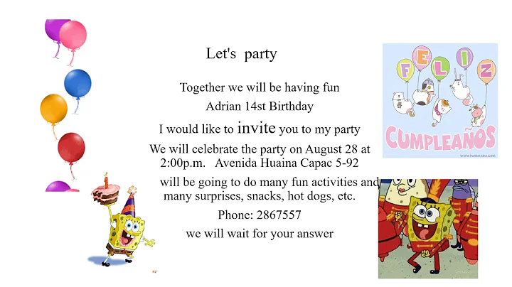invitation Adrian Quito