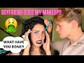 Boyfriend Does My MAKEUP *gone wrong* | Andrea & Lewis