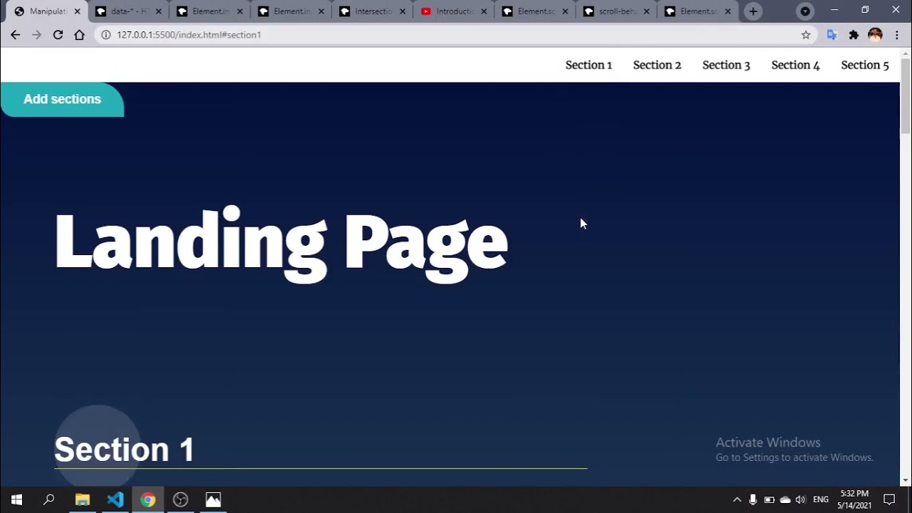Landing page project 2021 FWD Udacity