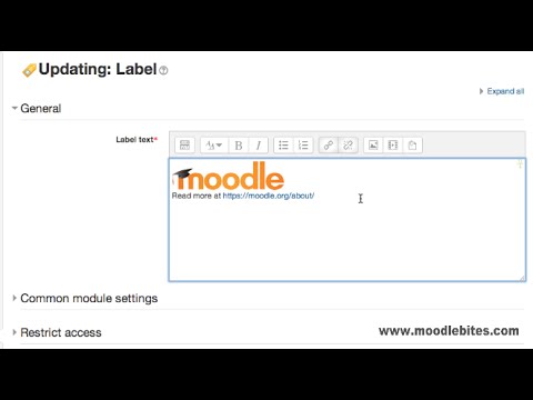 The Moodle Label Resource
