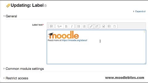 The Moodle Label Resource