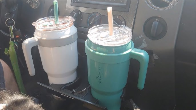 Reduce 2pk 50oz Cold1 Soft Grip Tumbler with Handle & Straw (Green & Cream)