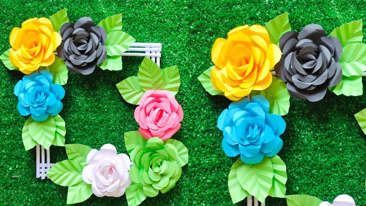 Rose wall hanging craft Diy Homedecor ideas Diy room decor