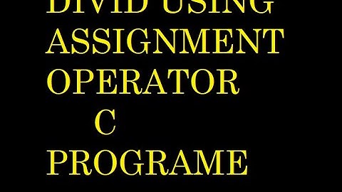 Division using assignment operator