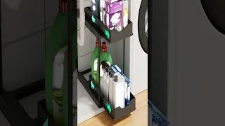 Budget Kitchen Storage Hack - Two-Tier Sliding Organizer