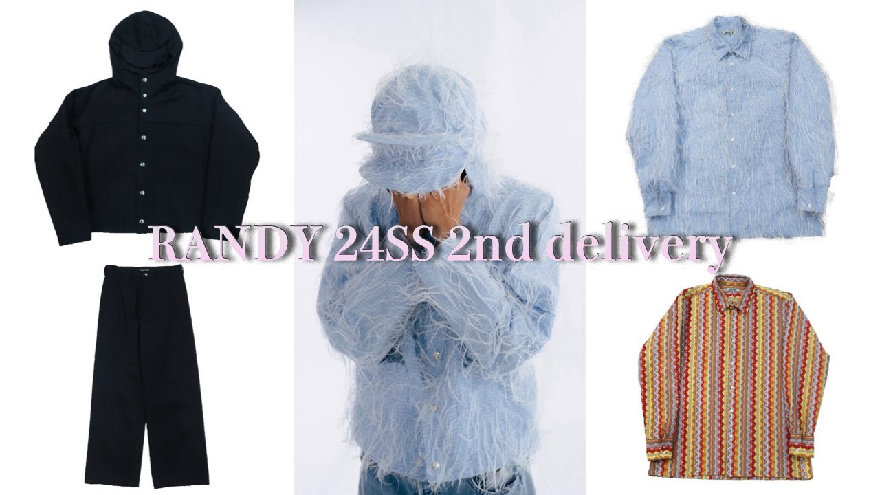RANDY 24SS 2nd 存在感抜群のテキスタイルのシャツ＆キャップ搭載のデニムジャケット＆ワイドデニムパンツ！！【Moore】