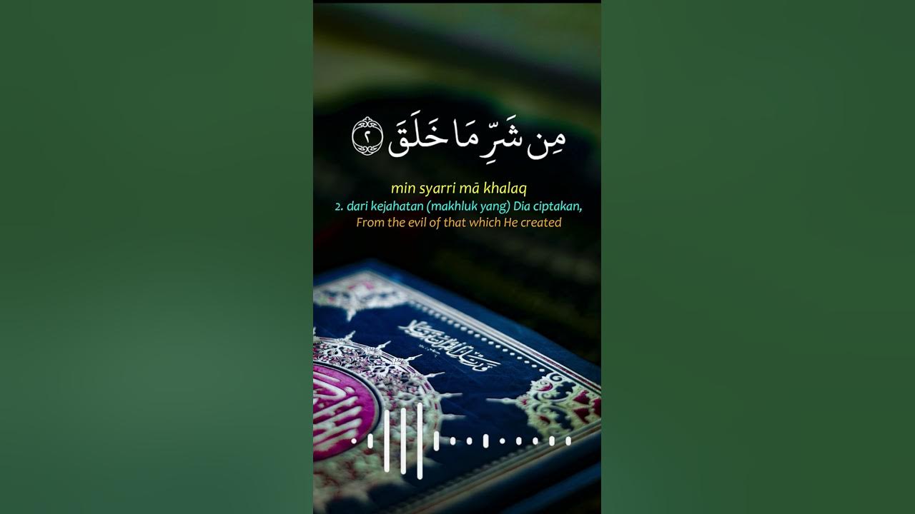 🛑Surat Al-Falaq Lengkap dengan Terjemahannya Bacaan Al Quran Merdu Salim Bahanan