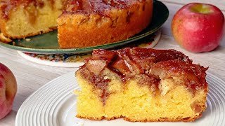 видео: Обърнат сладкиш с ябълки и карамел 🍎 картинка: Обърнат сладкиш с ябълки и карамел 🍎