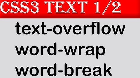 css3 tutorial - css3 Text Effects part 1