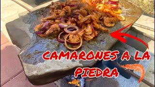 CAMARONES A LA PIEDRA! cocinando unos deliciosos camarones en una piedra! Cocinando Contigo