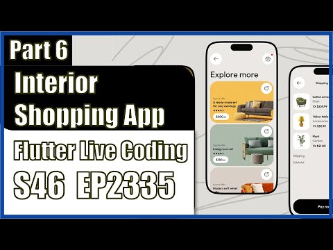 [Flutter] Flutter Live Coding EP2335 (Interior Shopping App UI Part 6 ...