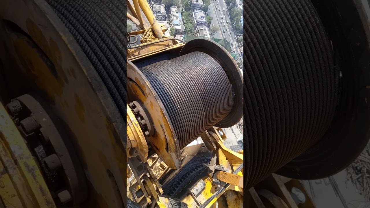 tower crane 🏗️ hosting rope winding
