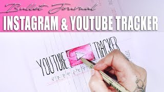 Instagram & Youtube Tracker | BULLET JOURNAL | Time Lapse screenshot 4
