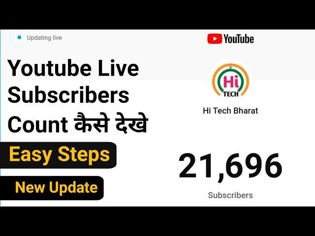 Live Subscriber count kaise kare