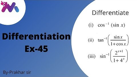 Differentiation example 45 | Class 12 | NCERT | Mathematics
