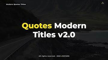 Modern Quotes Titles v2.0 | Davinci Resolve Template