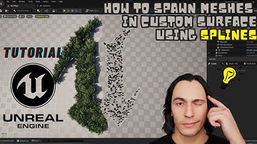 How to spawn procedural objects on custom surface using splines - Unreal Engine 5 tutorial