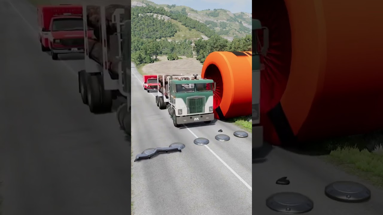 HULK Bollard SMASH 😱 | Truck Destroyed | BeamNG.drive 