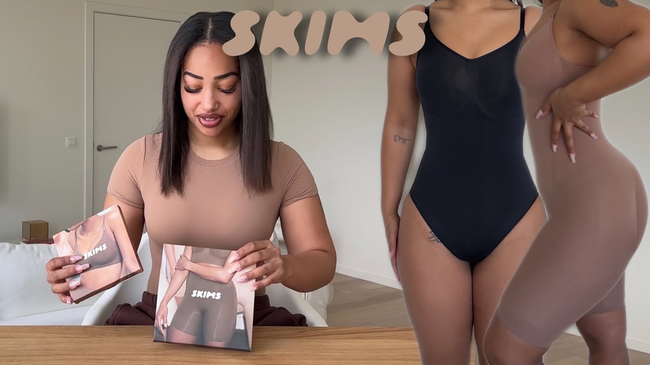 Replying to @ratattouri SKIMS sculpting bodysuit try on! Size 8-10