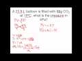 Ideal Gas Law Quiz