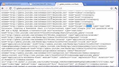Beginner PHP Tutorial   107   A YouTube XML Example   YouTube